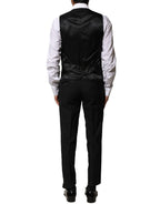 Dolce & Gabbana Black Wool 3 Piece Single Breasted Suit
