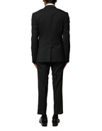 Dolce & Gabbana Black Wool 2 Piece Single Breasted Suit
