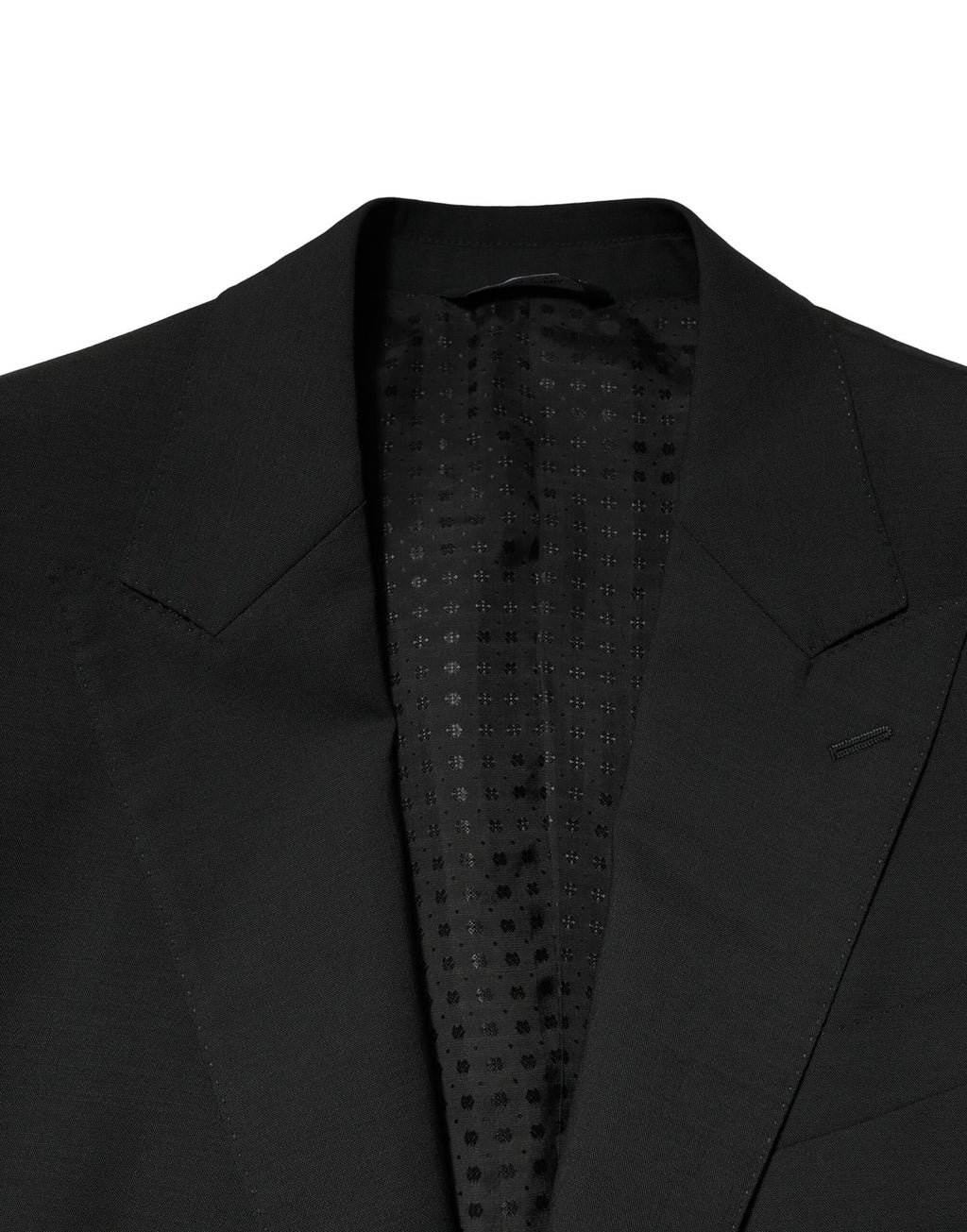 Dolce & Gabbana Black Wool 2 Piece Single Breasted Suit