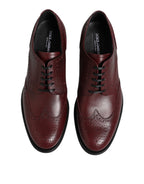 Dolce & Gabbana Brown Leather Lace Up Derby Dress Shoes