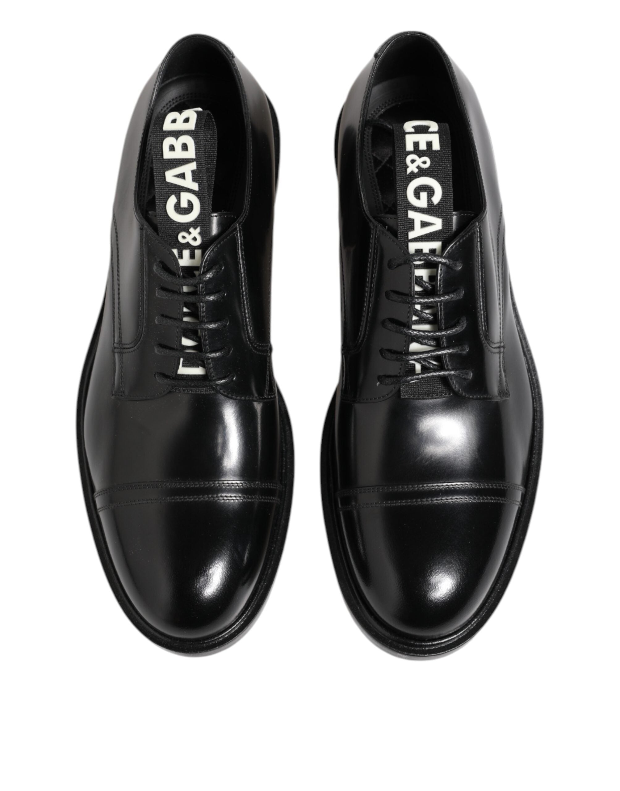 Dolce & Gabbana Black Leather Dress Lace Up Men Formal Shoes