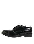 Dolce & Gabbana Black Leather Dress Lace Up Men Formal Shoes