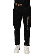 Dolce & Gabbana Black Cotton Cargo Casual Pants