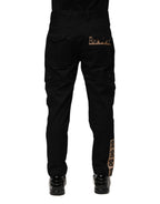 Dolce & Gabbana Black Cotton Cargo Casual Pants