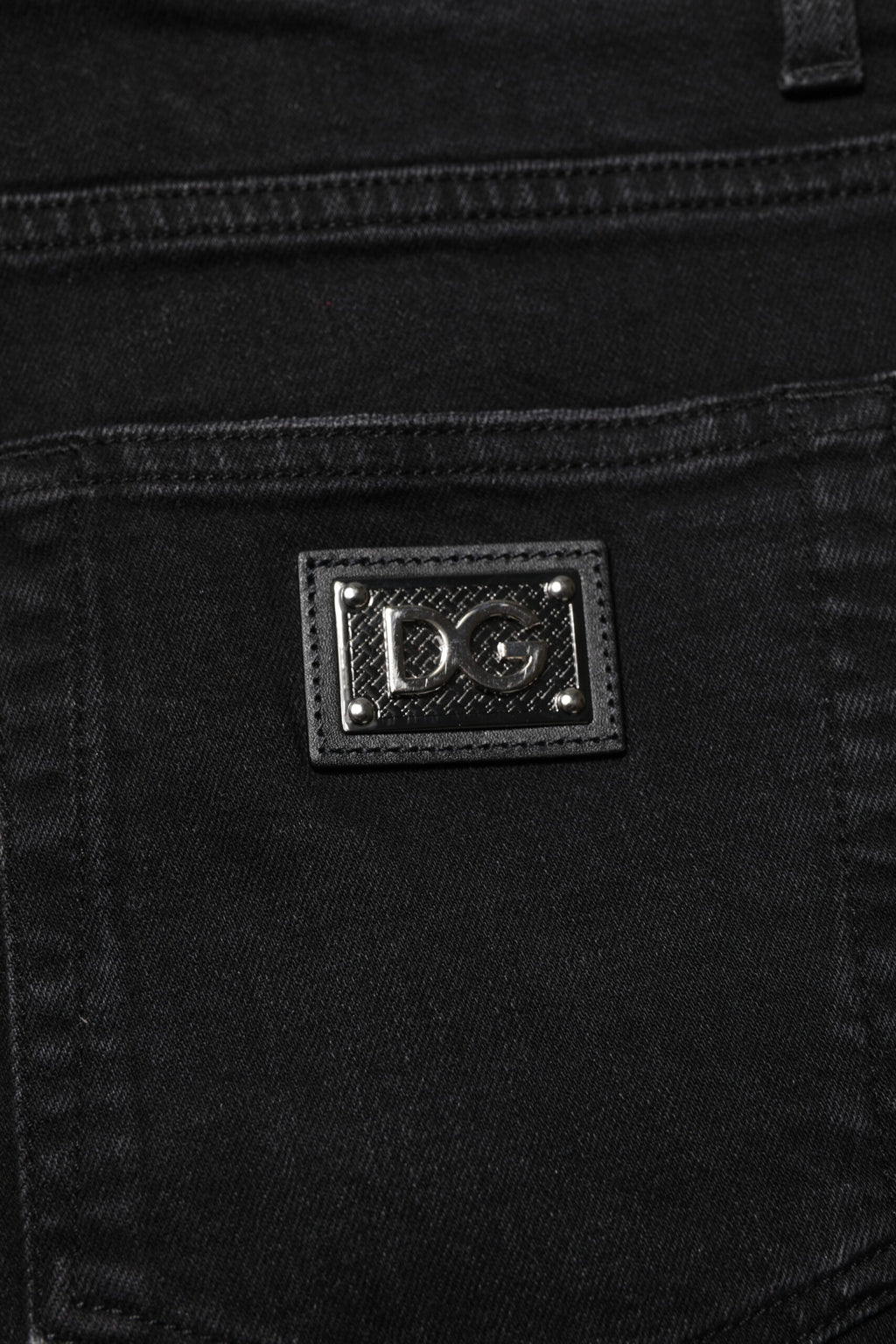 Dolce & Gabbana Black Cotton Skinny Men Denim Jeans