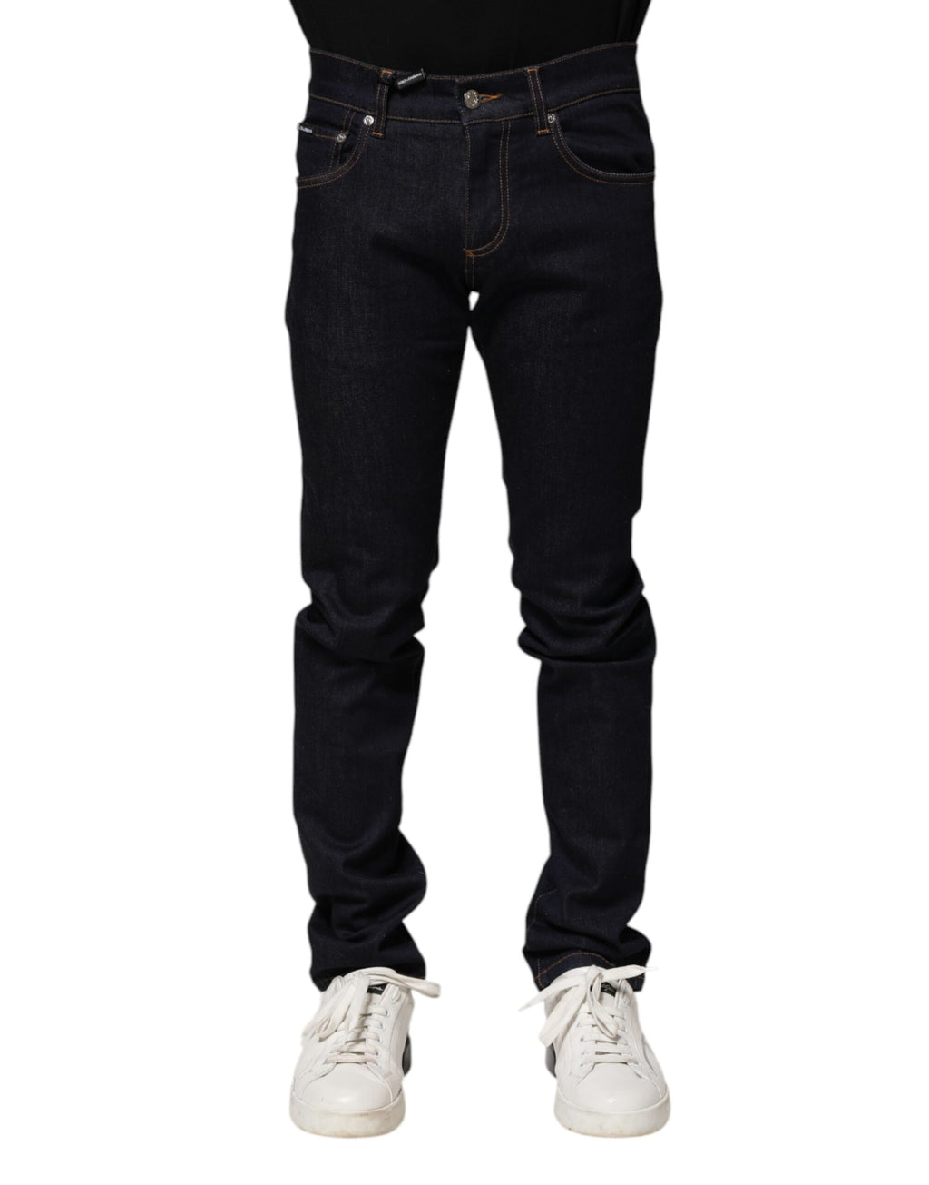 Dolce & Gabbana Black Cotton Skinny Men Denim Jeans