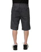Dolce & Gabbana Dark Gray Cotton Stretch Denim Bermuda Shorts