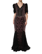 Dolce & Gabbana Multicolor Embellished Mermaid Gown Dress