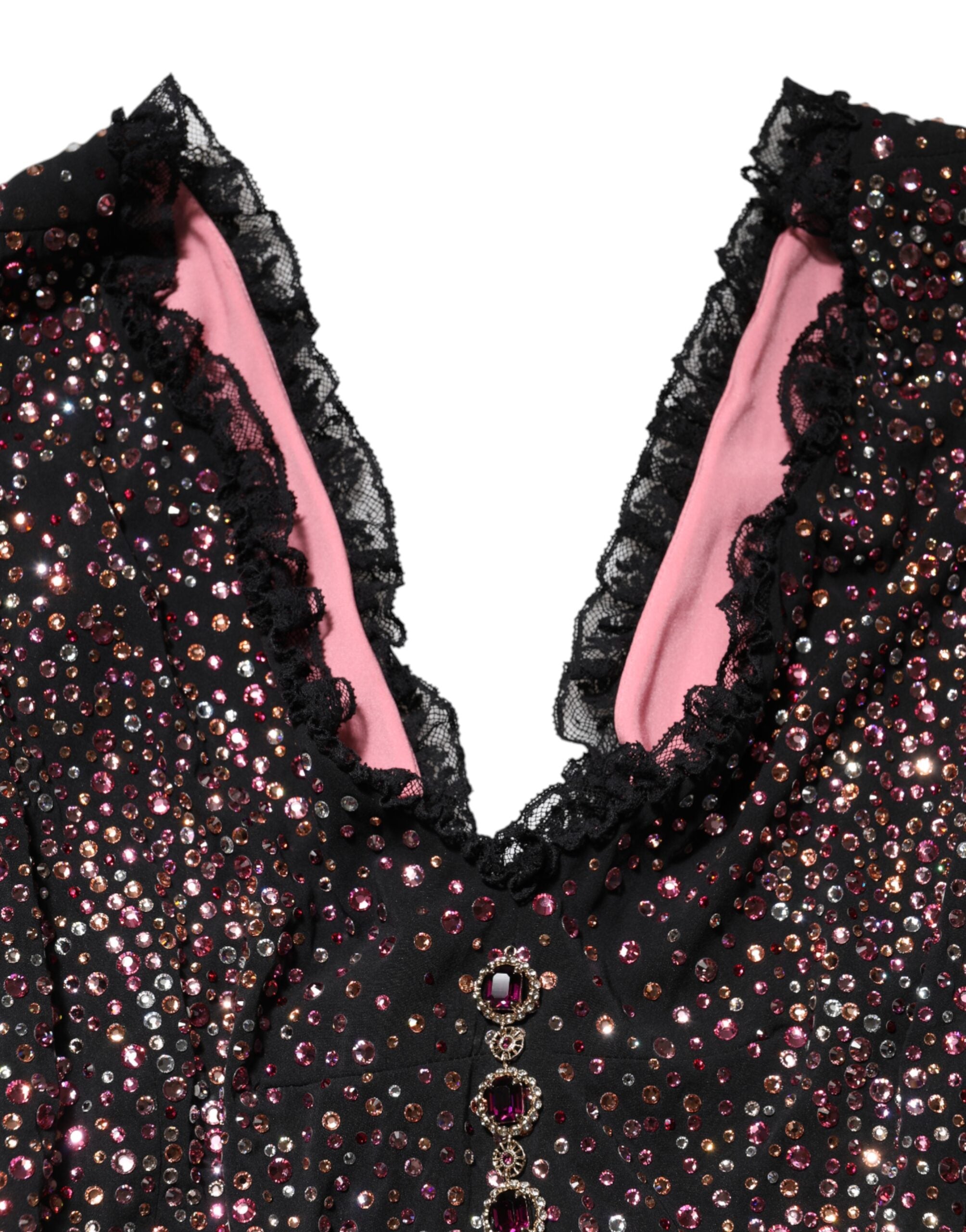 Dolce & Gabbana Multicolor Embellished Mermaid Gown Dress