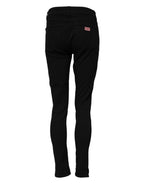 Dolce & Gabbana Black Cotton Skinny Mid Waisted Denim Jeans