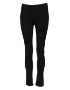 Dolce & Gabbana Black Cotton Skinny Mid Waisted Denim Jeans