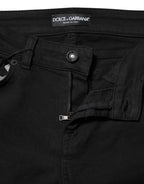 Dolce & Gabbana Black Cotton Skinny Mid Waisted Denim Jeans