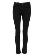 Dolce & Gabbana Black Cotton Skinny Mid Waisted Denim Jeans