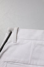 Dolce & Gabbana White Cotton Mid Waist Women Bermuda Shorts