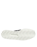 Dolce & Gabbana Black Slip On Printed Men Loafers Shoes