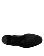 Dolce & Gabbana Black Patent Leather Derby Formal Dress Shoes