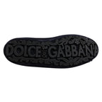 Dolce & Gabbana Blue Suede Crown Crystal Loafers Dress Shoes