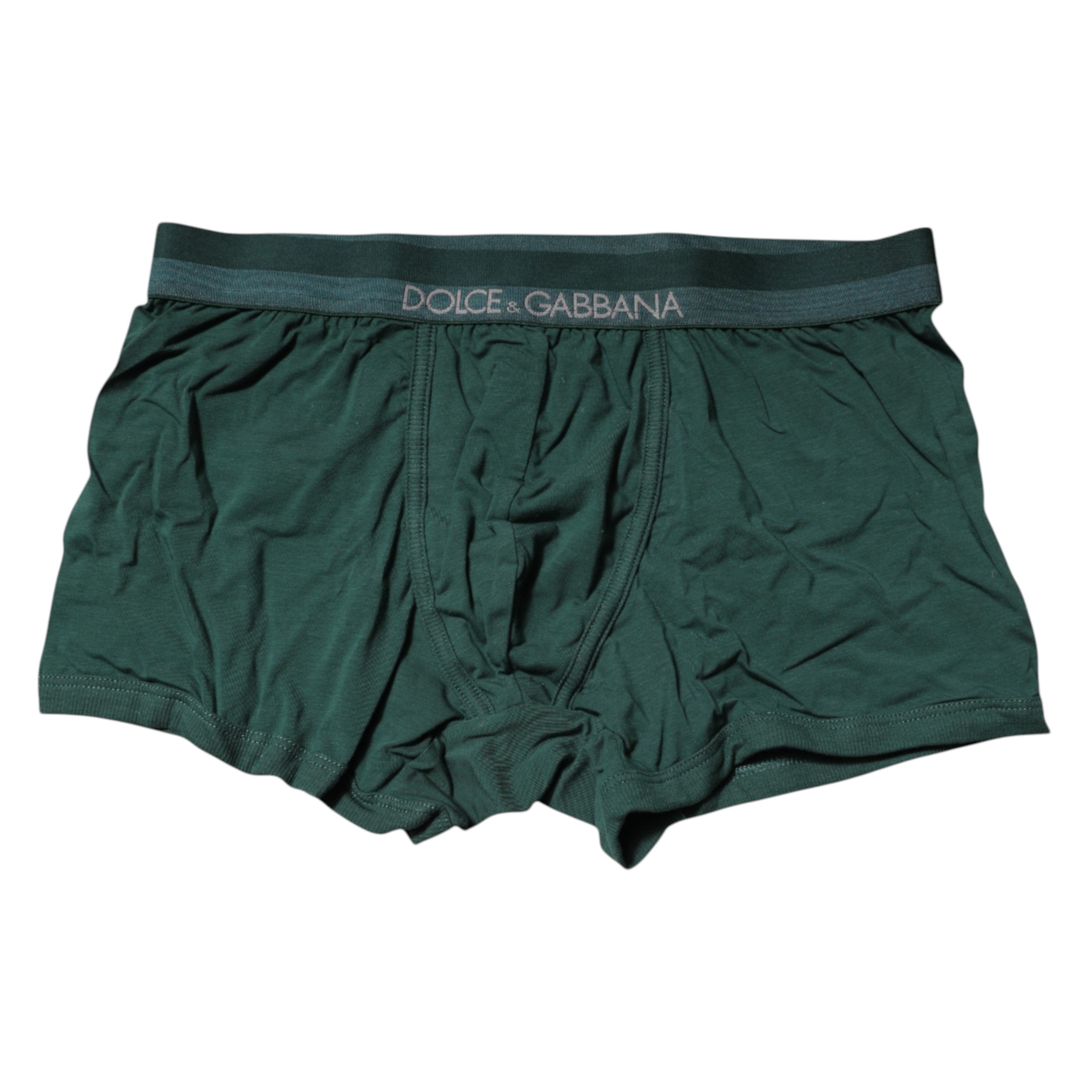 Dolce & Gabbana Green Cotton Regular Men Boxer Brief Underwear