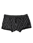 Dolce & Gabbana Black White Striped Regular Boxer Underwear