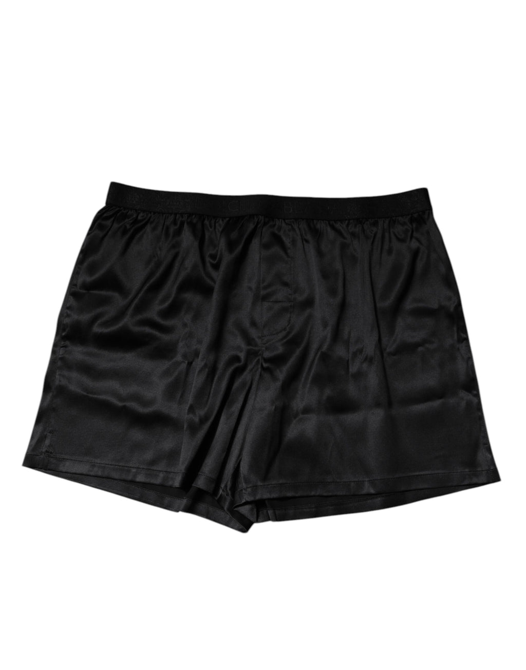 Dolce & Gabbana Black Silk Regular Men Boxer Shorts Underwear