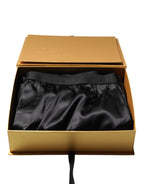 Dolce & Gabbana Black Silk Regular Men Boxer Shorts Underwear