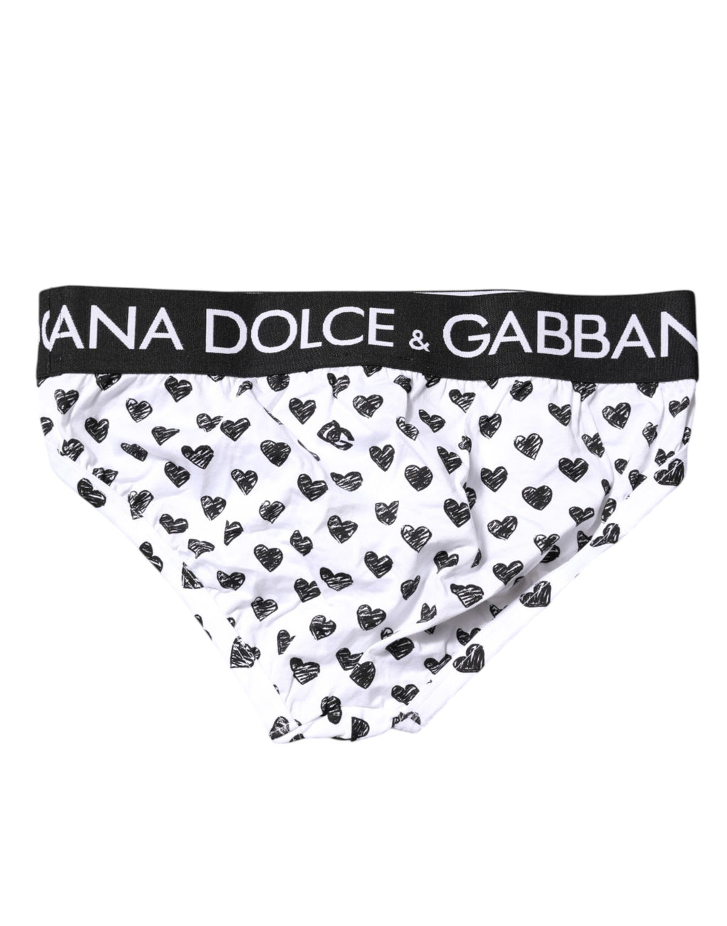Dolce & Gabbana White Heart Printed Regular Brief Underwear
