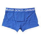 Dolce & Gabbana Blue Logo Waist Regular Boxer Brief Underwear