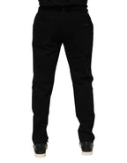 Dolce & Gabbana Black Cotton Skinny Men Denim Jeans