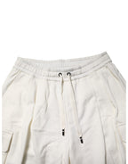Dolce & Gabbana White Cotton Cargo Bermuda Sweatshorts Shorts