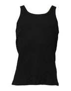 Dolce & Gabbana Black Cotton Sleeveless Underwear Tank T-shirt