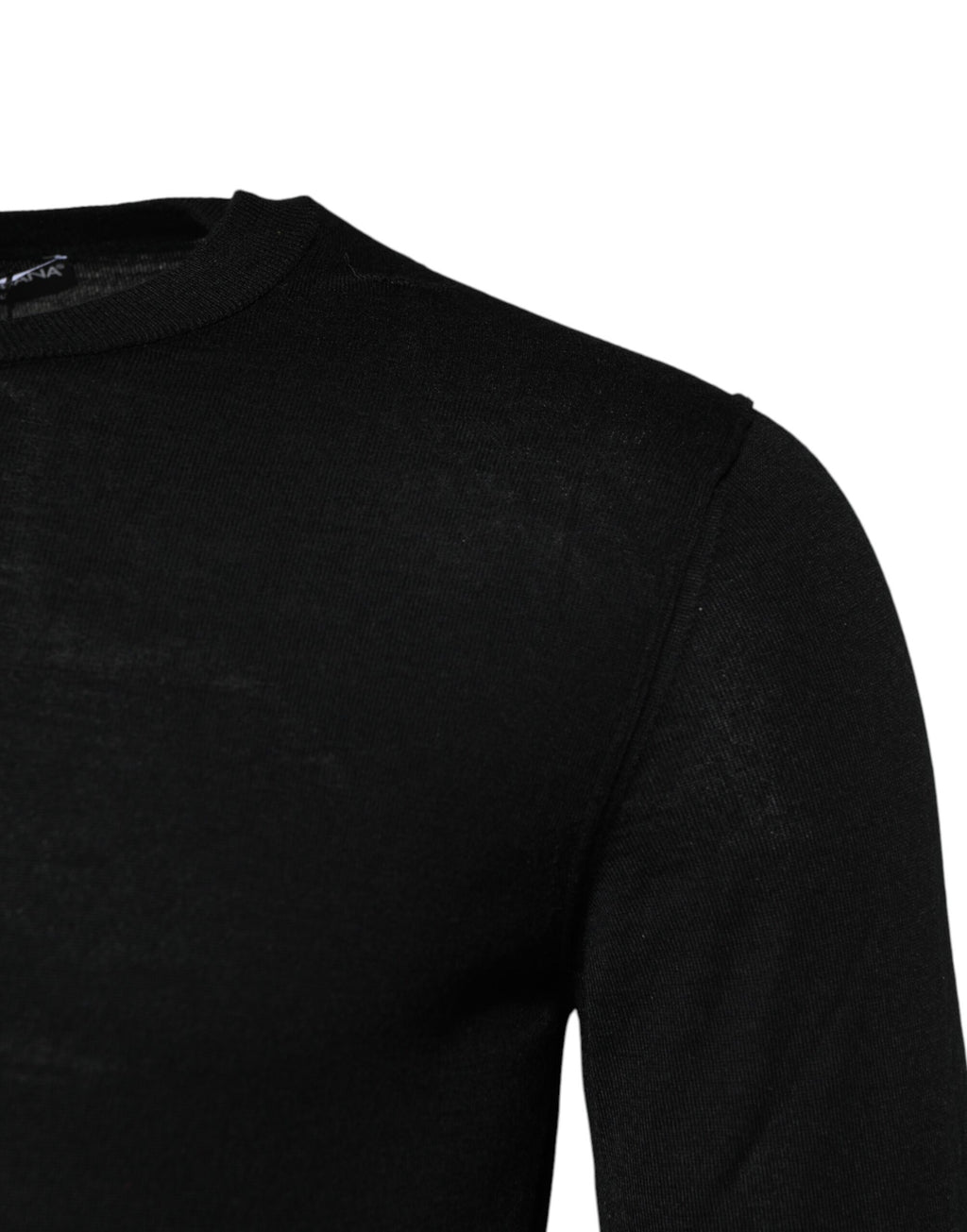 Dolce & Gabbana Black Cashmere Crew Neck Long Sleeves T-shirt