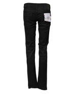 Acht Black Cotton Slim Fit Denim Low Waist Denim Jeans