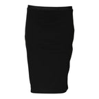 GF Ferre Black Polyester Pencil Cut Knee Length Skirt