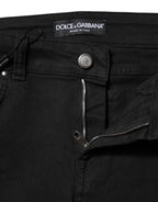 Dolce & Gabbana Black Cotton Stretch Slim Fit Denim Jeans