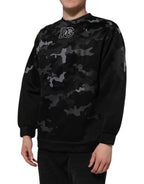 Dolce & Gabbana Black Camouflage Pullover Sweatshirt Sweater