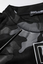Dolce & Gabbana Black Camouflage Pullover Sweatshirt Sweater