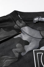 Dolce & Gabbana Black Camouflage Pullover Sweatshirt Sweater