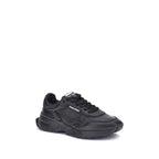 Dsquared² Black Calf Leather Bos Taurus Athletic Sneakers