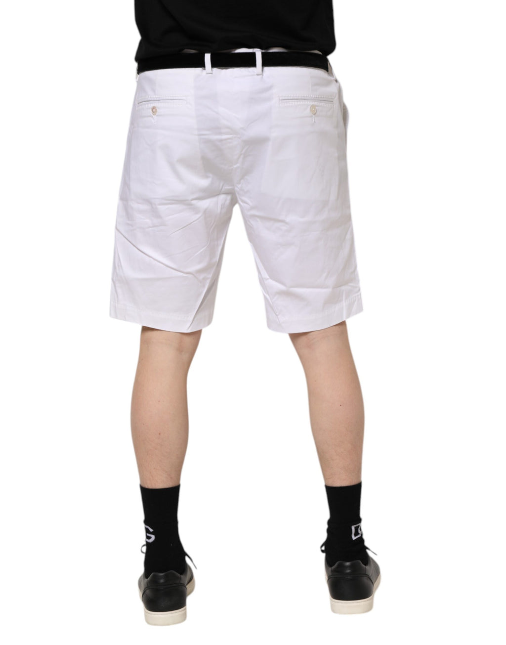 Dolce & Gabbana White Chinos Cotton Stretch Casual Shorts