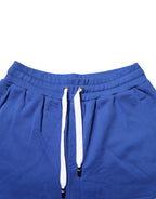 Dolce & Gabbana Blue Logo Cotton Bermuda Sweatshorts Shorts