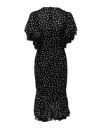 Dolce & Gabbana Black White Lace Polka Dot Chiffon Dress