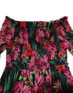 Patrizia Pepe Multicolor Floral Print Overall Jumpsuit Dress