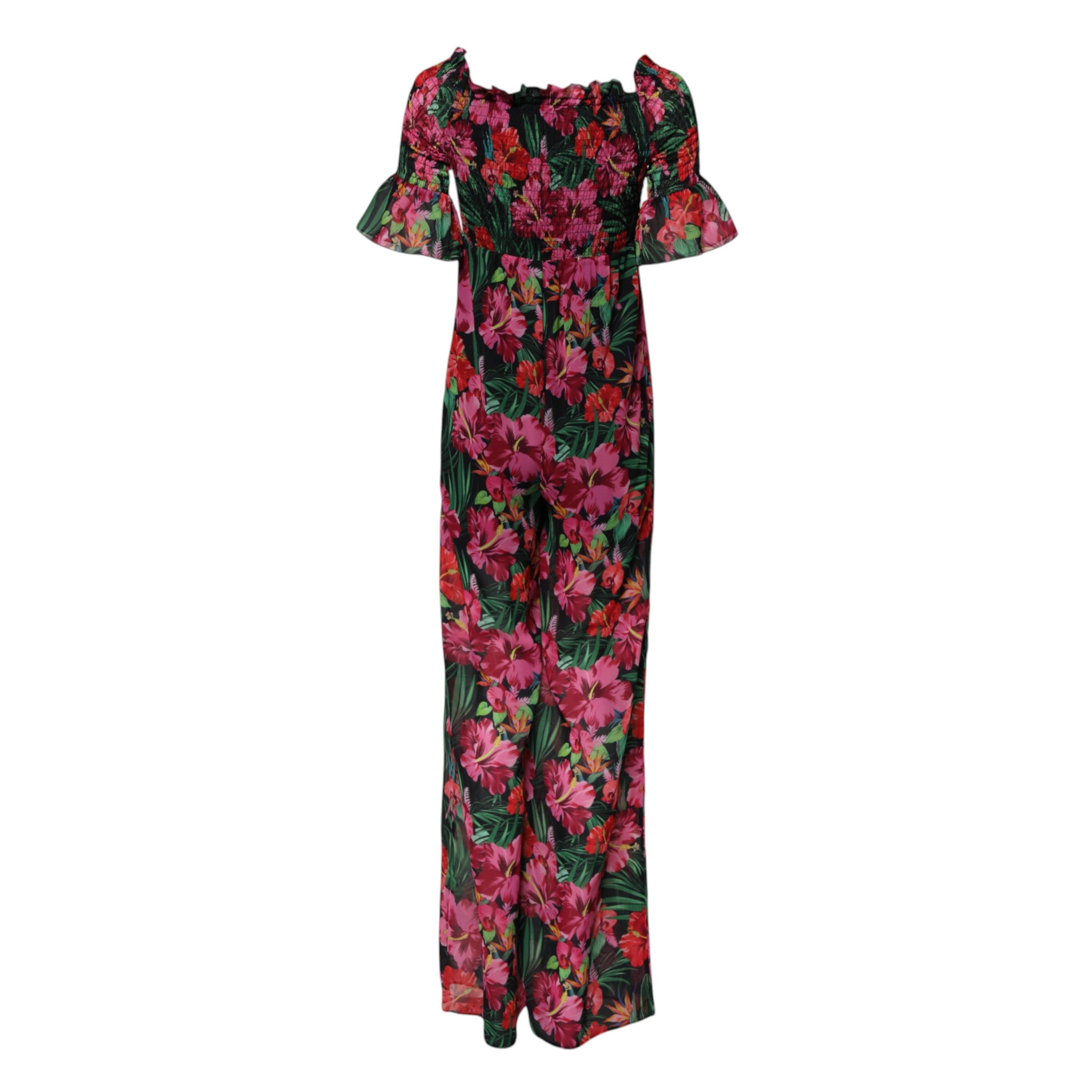 Patrizia Pepe Multicolor Floral Print Overall Jumpsuit Dress
