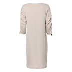 Roberto Cavalli Ivory Viscose Sheath Knee Length Dress