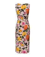 Dolce & Gabbana Multicolor Floral Knee Length Sheath Dress