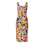 Dolce & Gabbana Multicolor Floral Knee Length Sheath Dress