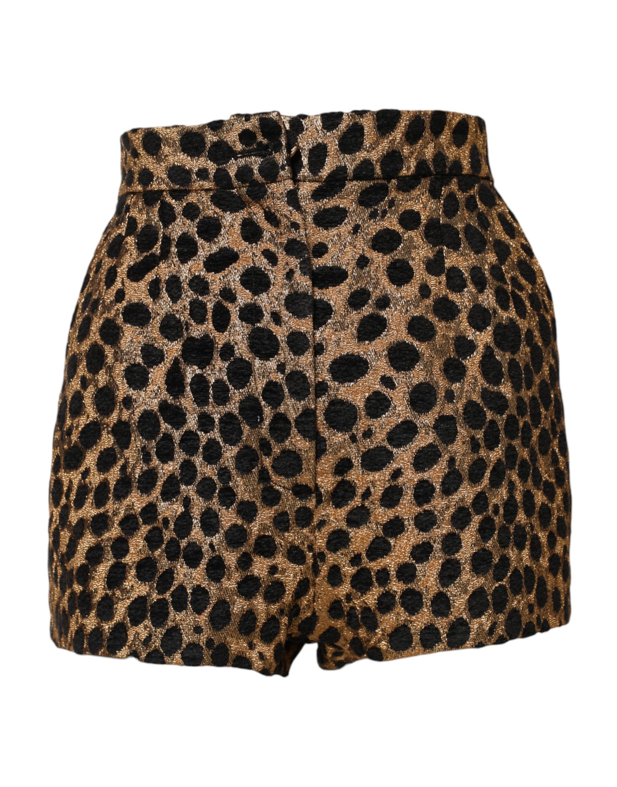 Dolce & Gabbana Brown Leopard High Waisted Hot Pants Shorts