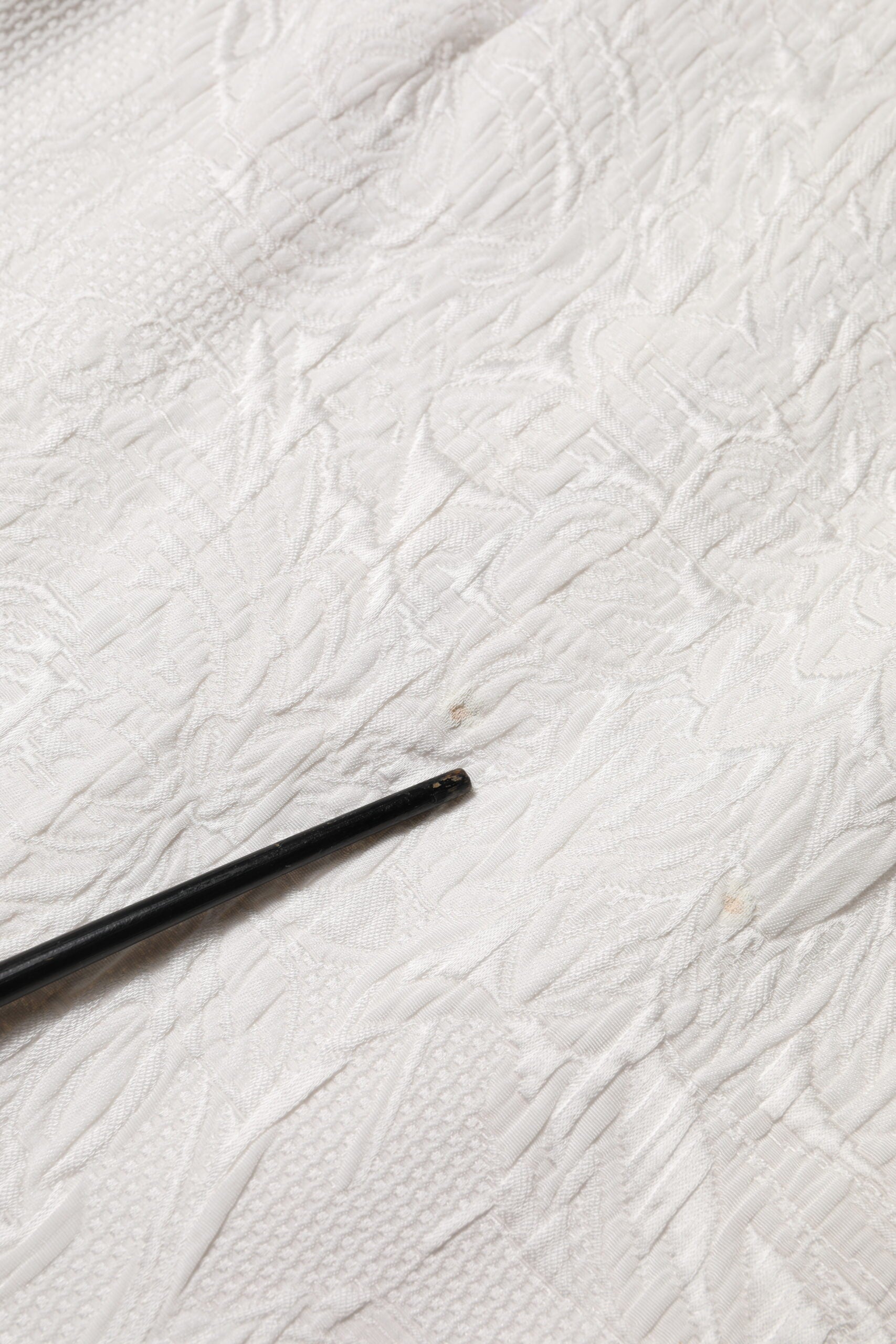 Dolce & Gabbana White Floral Brocade A-line High Waist Skirt