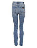 Dolce & Gabbana Blue Washed Skinny High Waist Denim Jeans