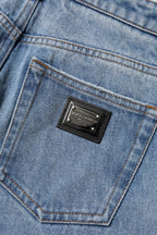 Dolce & Gabbana Blue Washed Skinny High Waist Denim Jeans